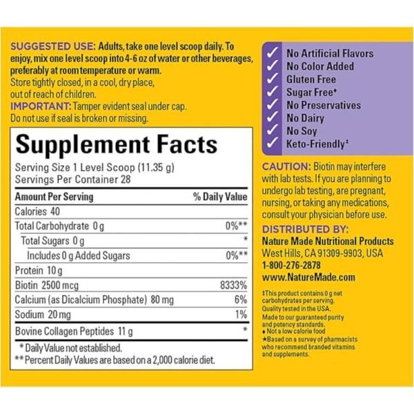 Nature Made Collagen Peptides Powder - Image 2