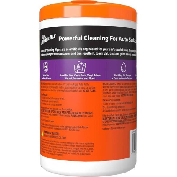 Armor All Car Cleaning Wipes, 90-Count, for Interior and Exterior Vehicle Care. - Image 2